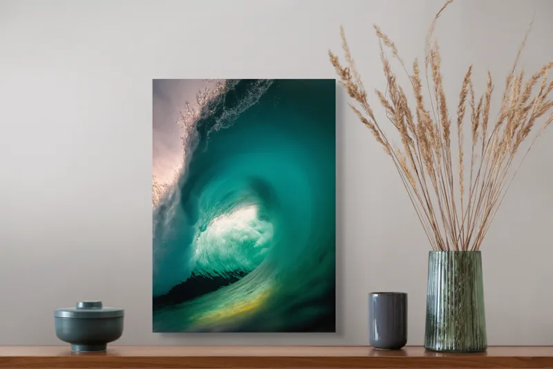 Tablou Canvas, "Esența viitorului neîmblânzit al oceanului", Vârtej, Apă, Energie, Ocean, Dinamică, Natură, Viu, Spectacol, Forță, 39 x 54 cm – poza 3