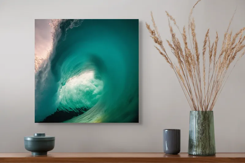 Tablou Canvas, "Esența viitorului neîmblânzit al oceanului", Vârtej, Apă, Energie, Ocean, Dinamică, Natură, Viu, Spectacol, Forță, 50 x 50 cm – poza 4