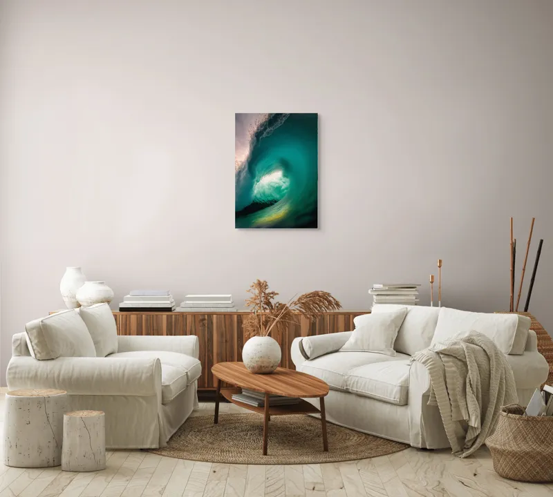 Tablou Canvas, "Esența viitorului neîmblânzit al oceanului", Vârtej, Apă, Energie, Ocean, Dinamică, Natură, Viu, Spectacol, Forță, 50 x 70 cm – poza 4