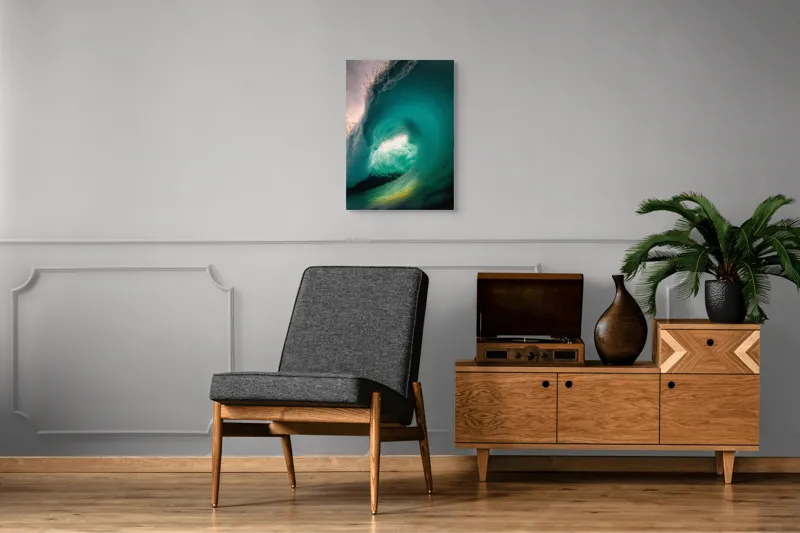 Tablou Canvas, "Esența viitorului neîmblânzit al oceanului", Vârtej, Apă, Energie, Ocean, Dinamică, Natură, Viu, Spectacol, Forță, 50 x 70 cm – poza 8