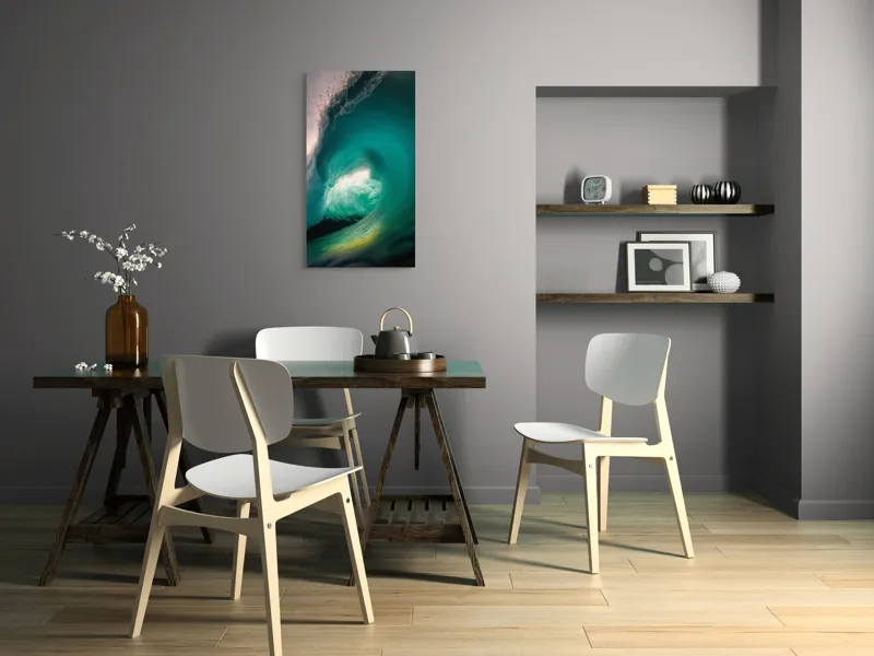Tablou Canvas, "Esența viitorului neîmblânzit al oceanului", Vârtej, Apă, Energie, Ocean, Dinamică, Natură, Viu, Spectacol, Forță, 50 x 90 cm – poza 4