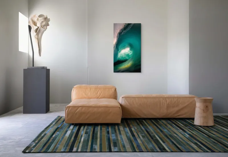 Tablou Canvas, "Esența viitorului neîmblânzit al oceanului", Vârtej, Apă, Energie, Ocean, Dinamică, Natură, Viu, Spectacol, Forță, 50 x 90 cm – poza 5