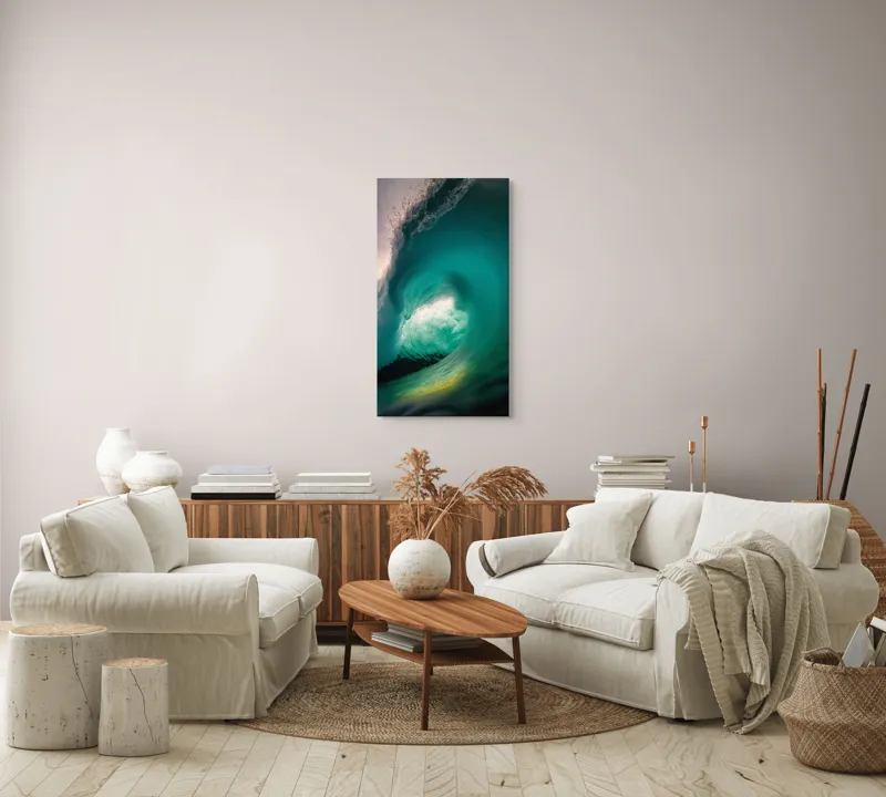 Tablou Canvas, "Esența viitorului neîmblânzit al oceanului", Vârtej, Apă, Energie, Ocean, Dinamică, Natură, Viu, Spectacol, Forță, 50 x 90 cm – poza 7