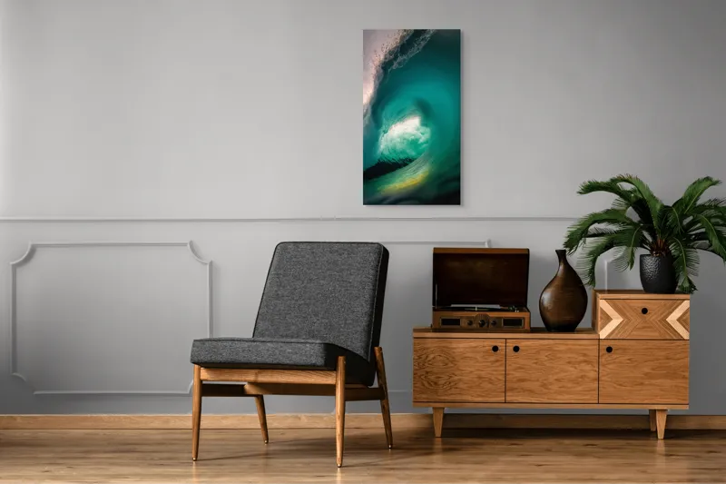 Tablou Canvas, "Esența viitorului neîmblânzit al oceanului", Vârtej, Apă, Energie, Ocean, Dinamică, Natură, Viu, Spectacol, Forță, 50 x 90 cm – poza 8