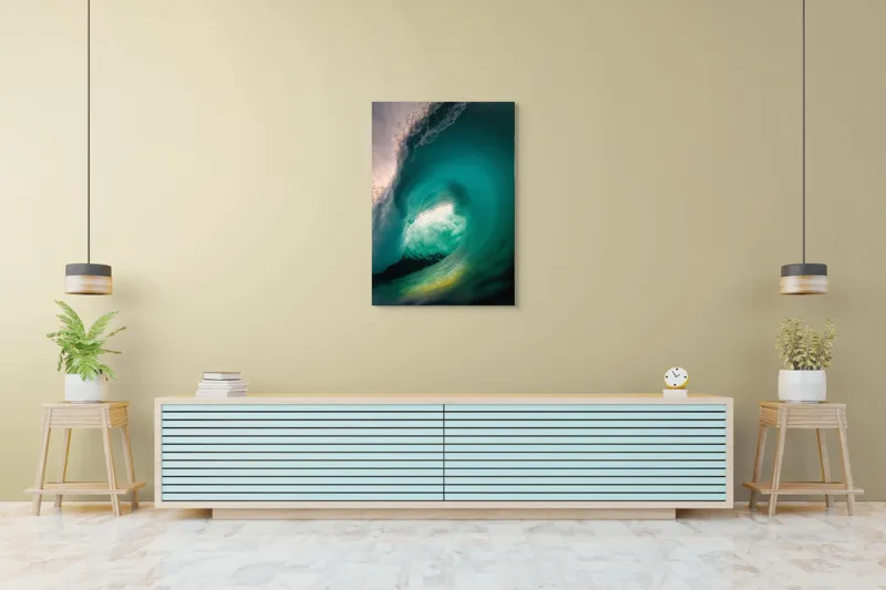 Tablou Canvas, "Esența viitorului neîmblânzit al oceanului", Vârtej, Apă, Energie, Ocean, Dinamică, Natură, Viu, Spectacol, Forță, 70 x 100 cm – poza 5