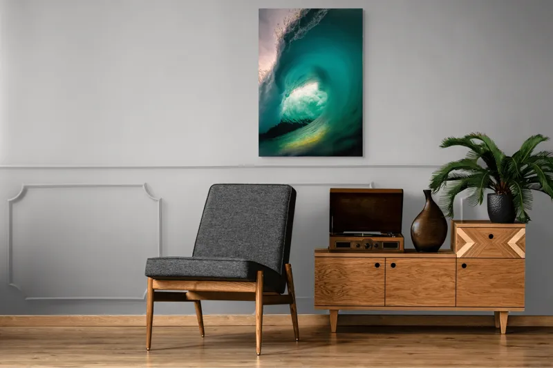 Tablou Canvas, "Esența viitorului neîmblânzit al oceanului", Vârtej, Apă, Energie, Ocean, Dinamică, Natură, Viu, Spectacol, Forță, 70 x 100 cm – poza 6