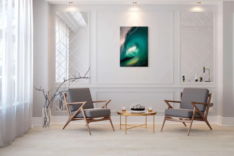 Tablou Canvas, "Esența viitorului neîmblânzit al oceanului", Vârtej, Apă, Energie, Ocean, Dinamică, Natură, Viu, Spectacol, Forță, 70 x 100 cm – poza 8