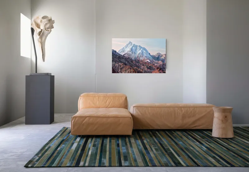 Tablou Canvas, "Zăpezile eterne ale muntelui colorat", Alb, Stâncos, Magnific, Înghețat, Impunător, Liniștitor, Pitoresc, Atrăgător, Sclipitor, Tăcut, 90 x 50 cm – poza 8