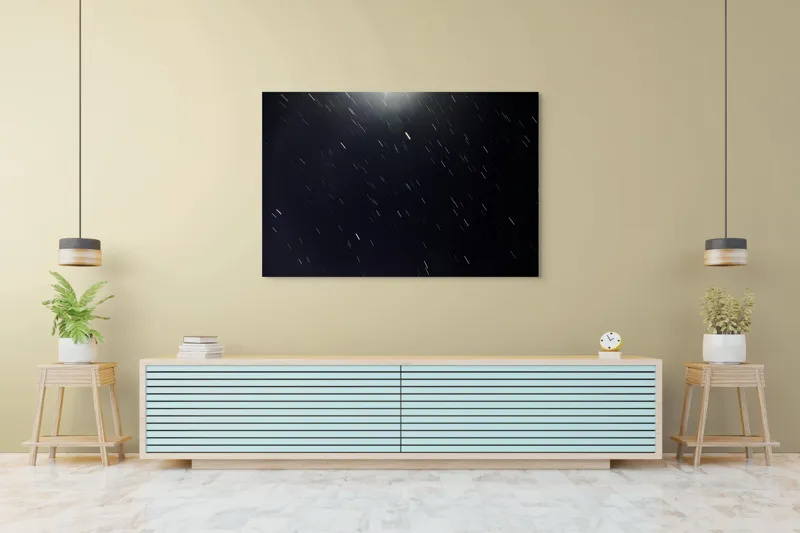 Tablou Canvas, "Stele dansând pe cerul nopții", Stele, Noapte, Mișcare, Cer, Spațiu, Lumină, Mister, Eternitate, Univers, Întuneric, 150 x 100 cm – poza 6