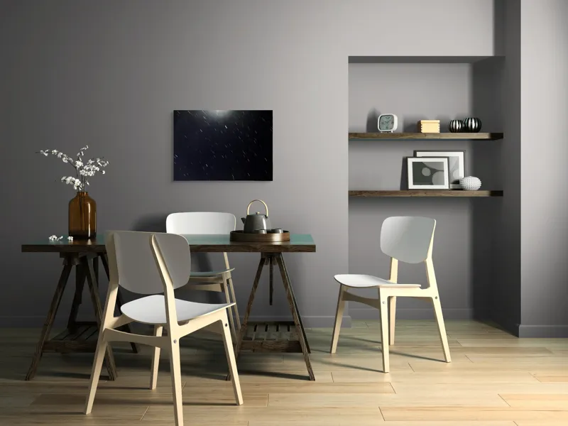 Tablou Canvas, "Stele dansând pe cerul nopții", Stele, Noapte, Mișcare, Cer, Spațiu, Lumină, Mister, Eternitate, Univers, Întuneric, 70 x 50 cm – poza 5