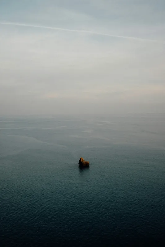 Tablou Canvas, "Un colț singuratic în nemărginire marină", Calm, Vast, Serene, Solitary, Tranquil, Endless, 100 x 150 cm – poza 2