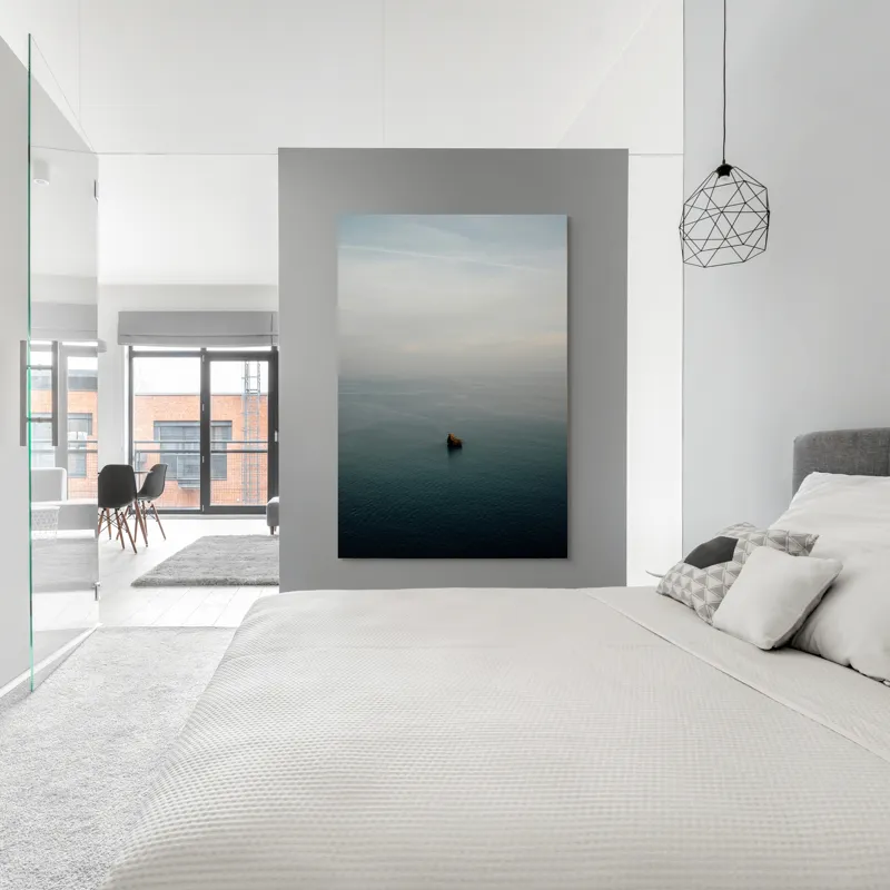 Tablou Canvas, "Un colț singuratic în nemărginire marină", Calm, Vast, Serene, Solitary, Tranquil, Endless, 100 x 150 cm – poza 5