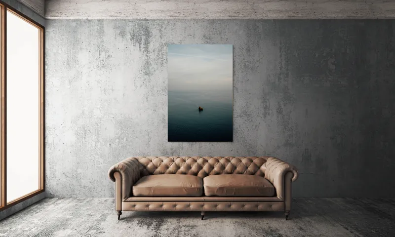 Tablou Canvas, "Un colț singuratic în nemărginire marină", Calm, Vast, Serene, Solitary, Tranquil, Endless, 100 x 150 cm – poza 6