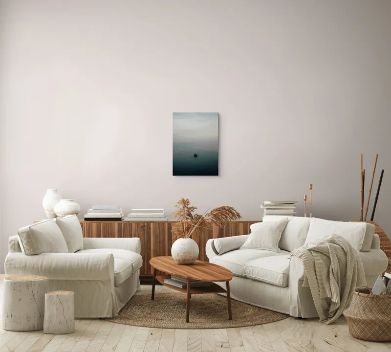 Tablou Canvas, "Un colț singuratic în nemărginire marină", Calm, Vast, Serene, Solitary, Tranquil, Endless, 39 x 54 cm – poza 5