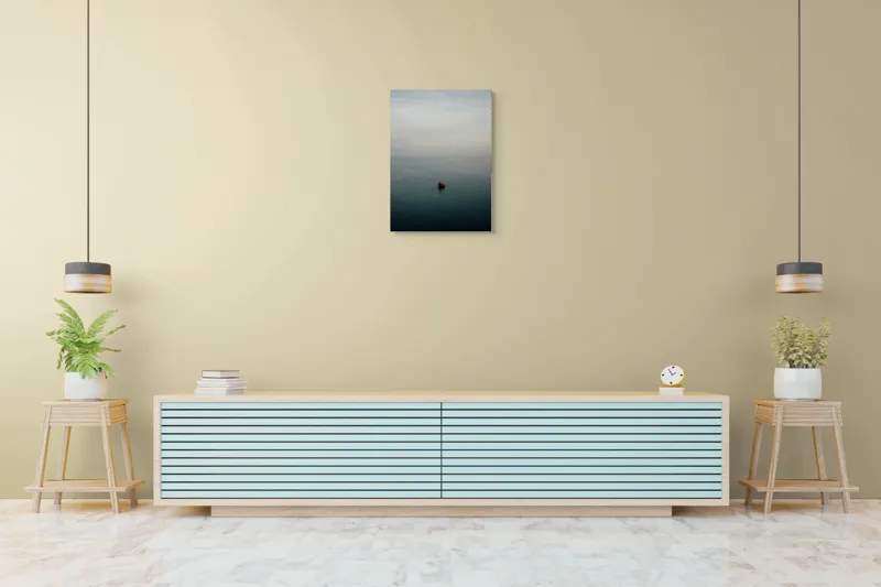 Tablou Canvas, "Un colț singuratic în nemărginire marină", Calm, Vast, Serene, Solitary, Tranquil, Endless, 50 x 70 cm – poza 6