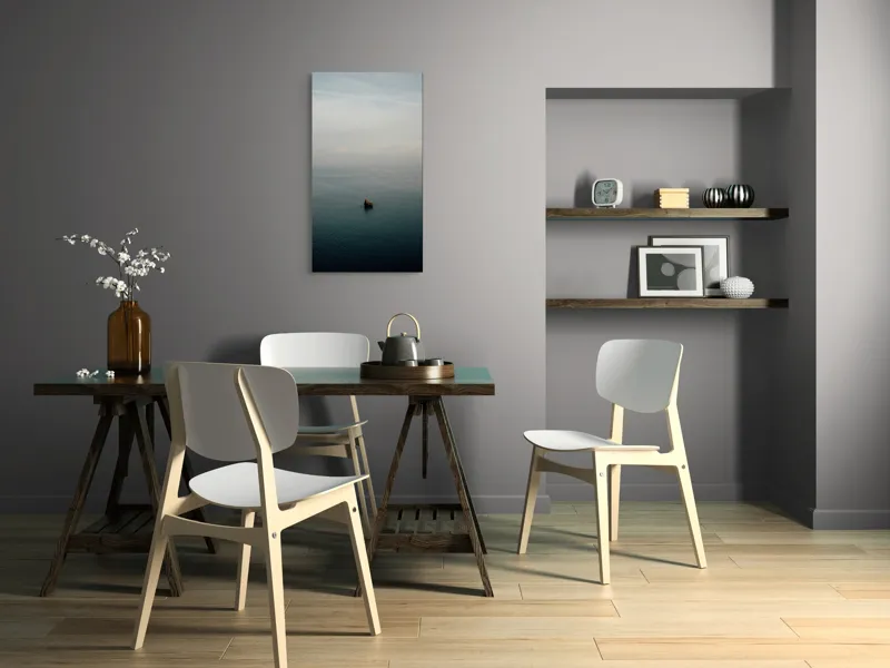Tablou Canvas, "Un colț singuratic în nemărginire marină", Calm, Vast, Serene, Solitary, Tranquil, Endless, 50 x 90 cm – poza 4