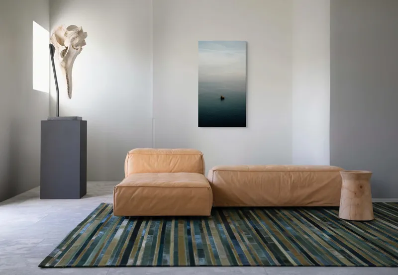 Tablou Canvas, "Un colț singuratic în nemărginire marină", Calm, Vast, Serene, Solitary, Tranquil, Endless, 50 x 90 cm – poza 5