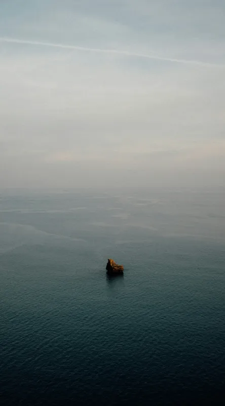 Tablou Canvas, "Un colț singuratic în nemărginire marină", Calm, Vast, Serene, Solitary, Tranquil, Endless, 50 x 90 cm – poza 2