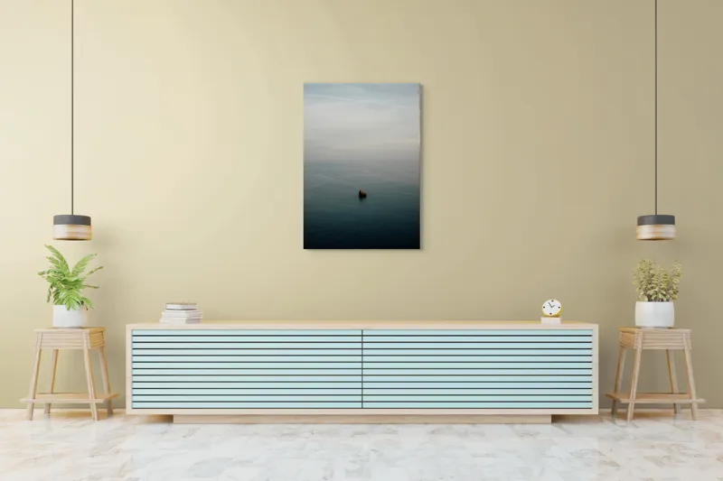 Tablou Canvas, "Un colț singuratic în nemărginire marină", Calm, Vast, Serene, Solitary, Tranquil, Endless, 70 x 100 cm – poza 5