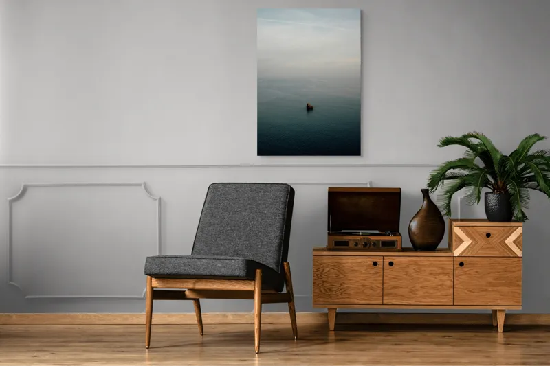 Tablou Canvas, "Un colț singuratic în nemărginire marină", Calm, Vast, Serene, Solitary, Tranquil, Endless, 70 x 100 cm – poza 6