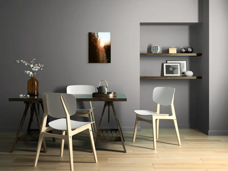 Tablou Canvas, "Splendoarea apusului printre ierburi aurii", Apus, Pampoane, Lumina, Blândețe, Natură, 39 x 54 cm – poza 7