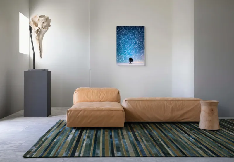 Tablou Canvas, "Steaua nordului peste copacul singuratic", Stele, Cădere, Noapte, Solitudine, Peisaj, Magie, Cer., 50 x 70 cm – poza 7