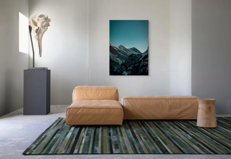 Tablou Canvas, "Măreția munților în lumina serii", Creste, Albastre, Inalte, Majestuoase, Impunatoare, Senine, Recifate, Spectaculoase, 70 x 100 cm – poza 7