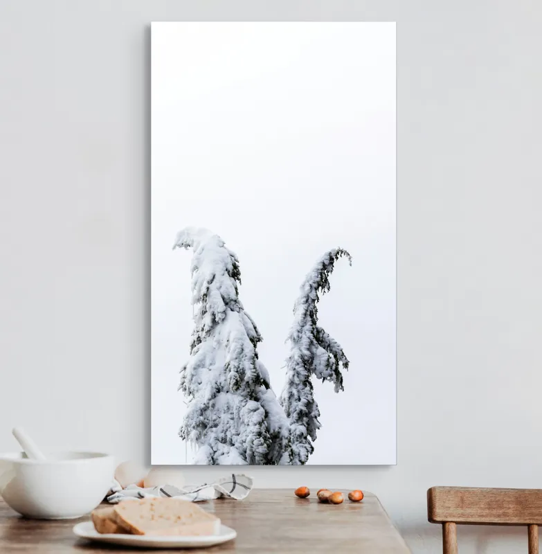 Tablou Canvas, "Arborele nins solitar în zăpadă", Copac, Zăpadă, Cer, Iarnă, Singurătate, Alb, Răceală, Natură, Frig, 50 x 90 cm – poza 3
