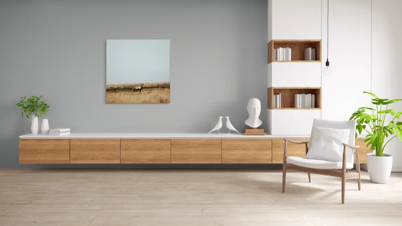 Tablou Canvas, "Cerbul singuratic în savana pustie", Cer, Cerb, Câmpie, Solitudine, Natură, Serenitate, Peisaj, Calm, Izolare, Pajiște, 100 x 100 cm – poza 8