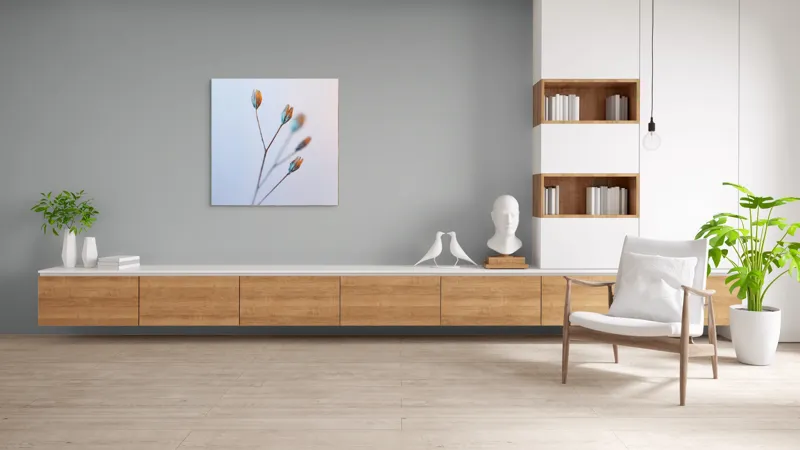 Tablou Canvas, "Frumusețea delicată a florilor uscate", Floare, Subtil, Delicat, Pastel, Natură, Simplu, Serin, Atingere, Fragilitate, 100 x 100 cm – poza 8