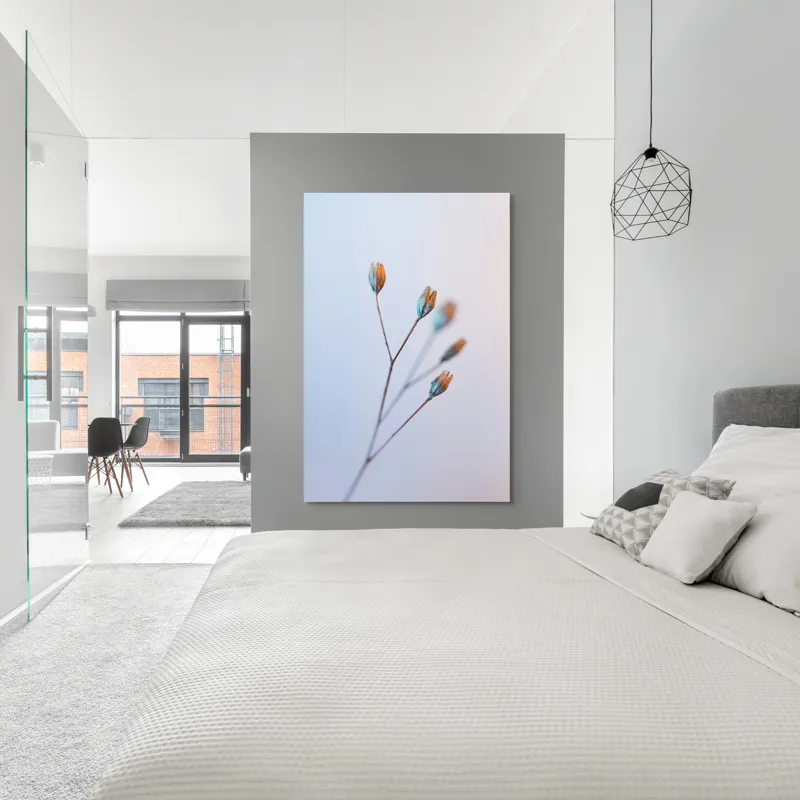 Tablou Canvas, "Frumusețea delicată a florilor uscate", Floare, Subtil, Delicat, Pastel, Natură, Simplu, Serin, Atingere, Fragilitate, 100 x 150 cm – poza 5