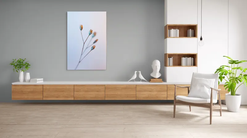 Tablou Canvas, "Frumusețea delicată a florilor uscate", Floare, Subtil, Delicat, Pastel, Natură, Simplu, Serin, Atingere, Fragilitate, 100 x 150 cm – poza 8