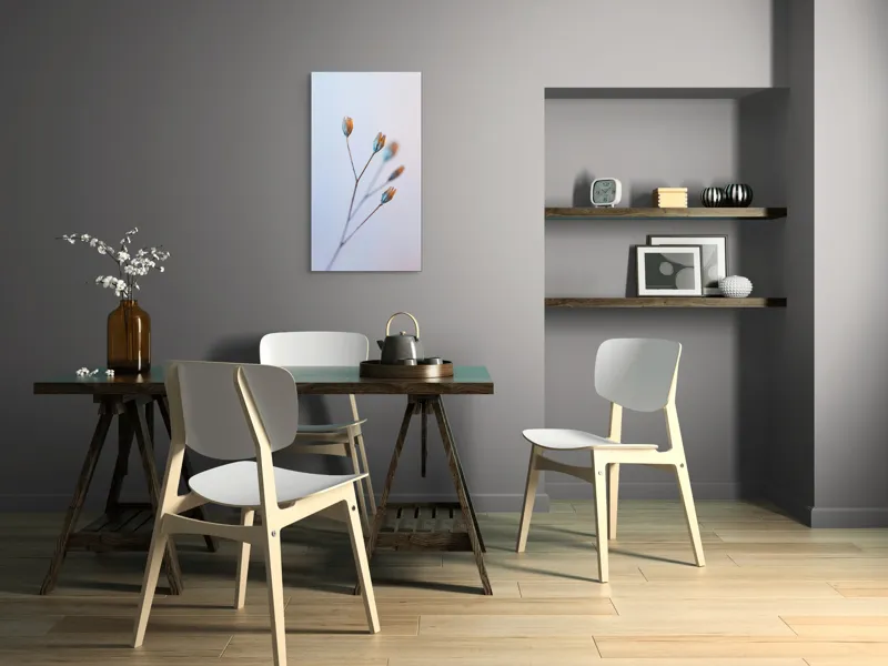 Tablou Canvas, "Frumusețea delicată a florilor uscate", Floare, Subtil, Delicat, Pastel, Natură, Simplu, Serin, Atingere, Fragilitate, 50 x 90 cm – poza 4