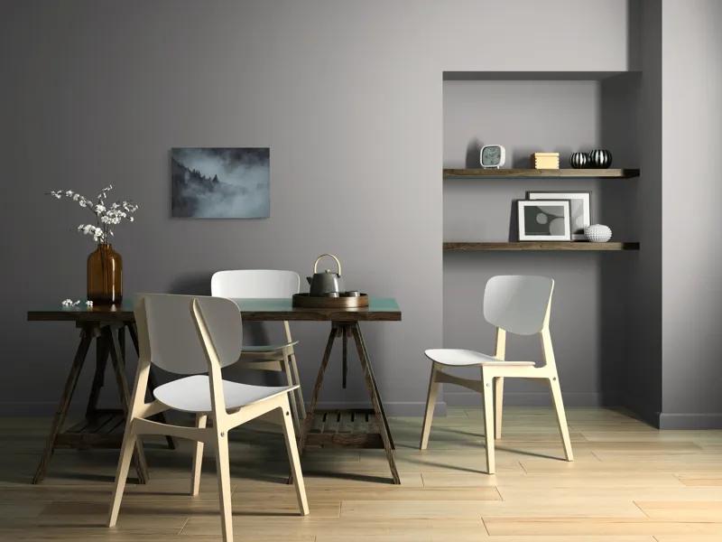 Tablou Canvas, "Pădurea cufundată în ceață albăstruie", Ceață, Pădure, Mister, Tăcere, Umbre, Întuneric, Liniște, Vârfuri, Melancolie, Natură, 54 x 39 cm – poza 6