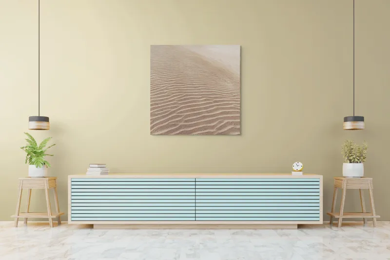 Tablou Canvas, "Mireasma liniștită a dunei înalte", Nisip, Dune, Texturi, Vânt, Liniște, 100 x 100 cm – poza 5