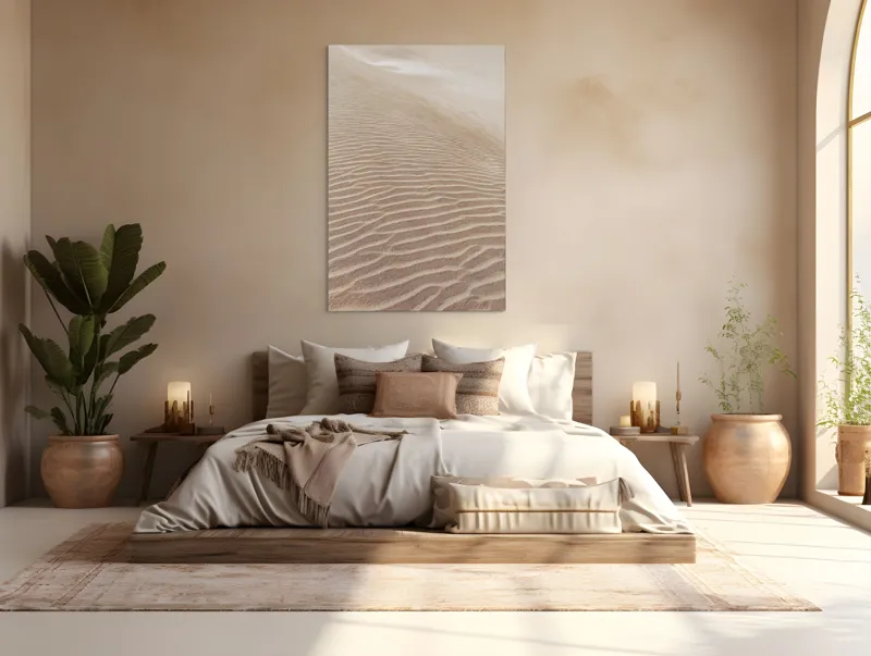 Tablou Canvas, "Mireasma liniștită a dunei înalte", Nisip, Dune, Texturi, Vânt, Liniște, 100 x 150 cm – poza 3