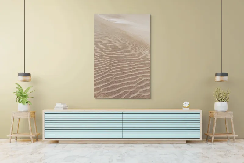 Tablou Canvas, "Mireasma liniștită a dunei înalte", Nisip, Dune, Texturi, Vânt, Liniște, 100 x 150 cm – poza 4