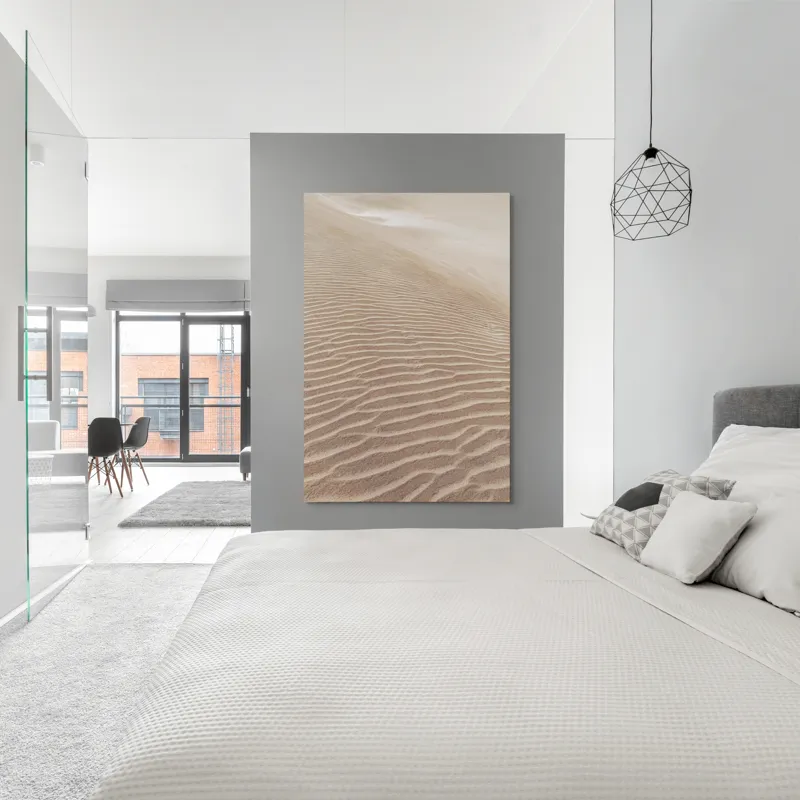 Tablou Canvas, "Mireasma liniștită a dunei înalte", Nisip, Dune, Texturi, Vânt, Liniște, 100 x 150 cm – poza 5