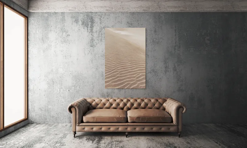 Tablou Canvas, "Mireasma liniștită a dunei înalte", Nisip, Dune, Texturi, Vânt, Liniște, 100 x 150 cm – poza 6