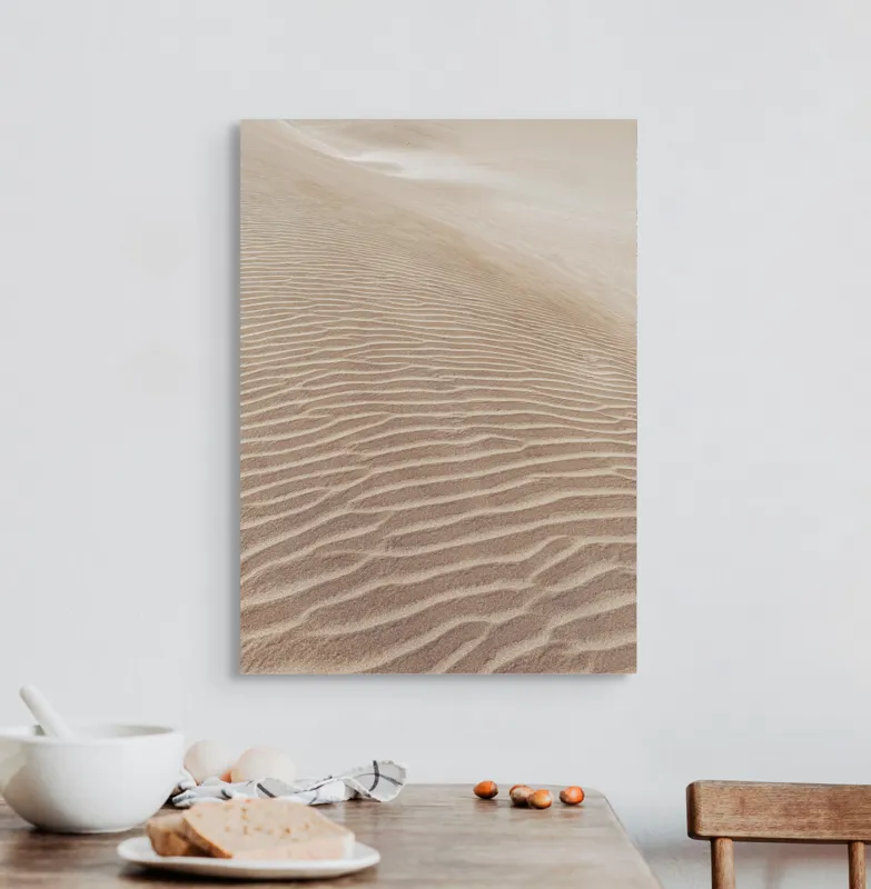 Tablou Canvas, "Mireasma liniștită a dunei înalte", Nisip, Dune, Texturi, Vânt, Liniște, 50 x 70 cm – poza 3