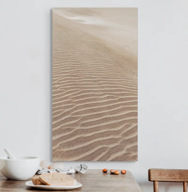 Tablou Canvas, "Mireasma liniștită a dunei înalte", Nisip, Dune, Texturi, Vânt, Liniște, 50 x 90 cm – poza 3