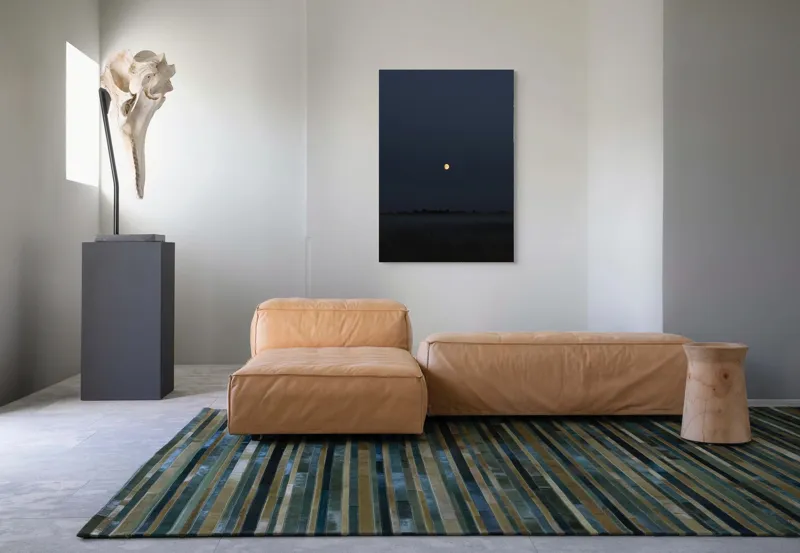 Tablou Canvas, "Luna strălucind peste câmp întunecat", Lună, Noapte, Cer, Siluetă, Mister, Liniște, Întuneric, Natură, Frumusețe, Calm, 70 x 100 cm – poza 7