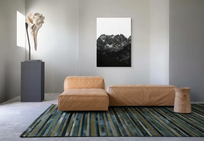 Tablou Canvas, "Zăpadă pe stâncile muntelui înalt", Munți, Zăpadă, Stânci, Cer, Iarnă, 70 x 100 cm – poza 7