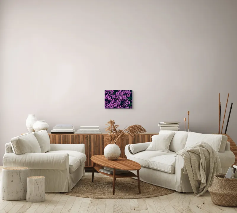 Tablou Canvas, "Albine printre florile de liliac", Flori, Mov, Albina, Natură, Delicat, Viu, Plante, Verdeață, 39 x 26 cm – poza 7