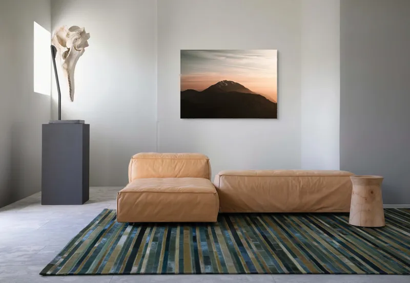 Tablou Canvas, "Muntele sub cerul înserării", Majestic, Solitary, Serene, Elevated, Enigmatic, Tranquil, Ethereal, Expansive, 100 x 70 cm – poza 7