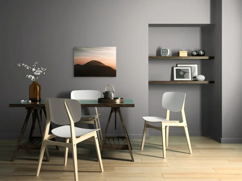 Tablou Canvas, "Muntele sub cerul înserării", Majestic, Solitary, Serene, Elevated, Enigmatic, Tranquil, Ethereal, Expansive, 70 x 50 cm – poza 5