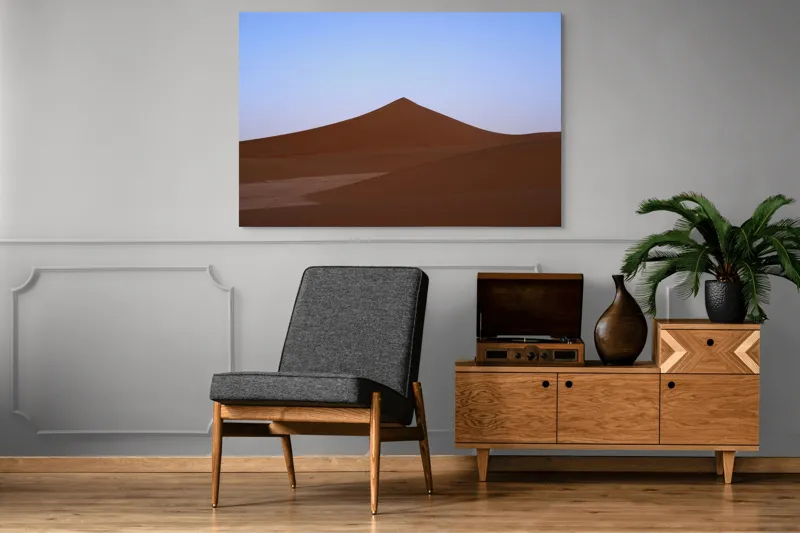Tablou Canvas, "Dunele tăcute sub cerul albastru", Deșert, Dune, Nisip, Cer, Apus, 150 x 100 cm – poza 8