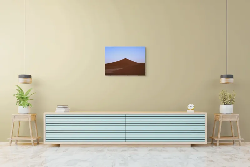 Tablou Canvas, "Dunele tăcute sub cerul albastru", Deșert, Dune, Nisip, Cer, Apus, 70 x 50 cm – poza 7