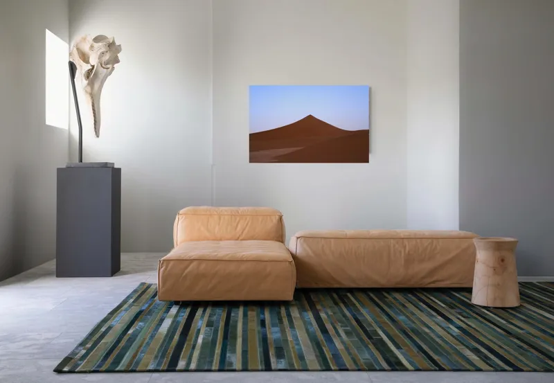 Tablou Canvas, "Dunele tăcute sub cerul albastru", Deșert, Dune, Nisip, Cer, Apus, 90 x 50 cm – poza 8