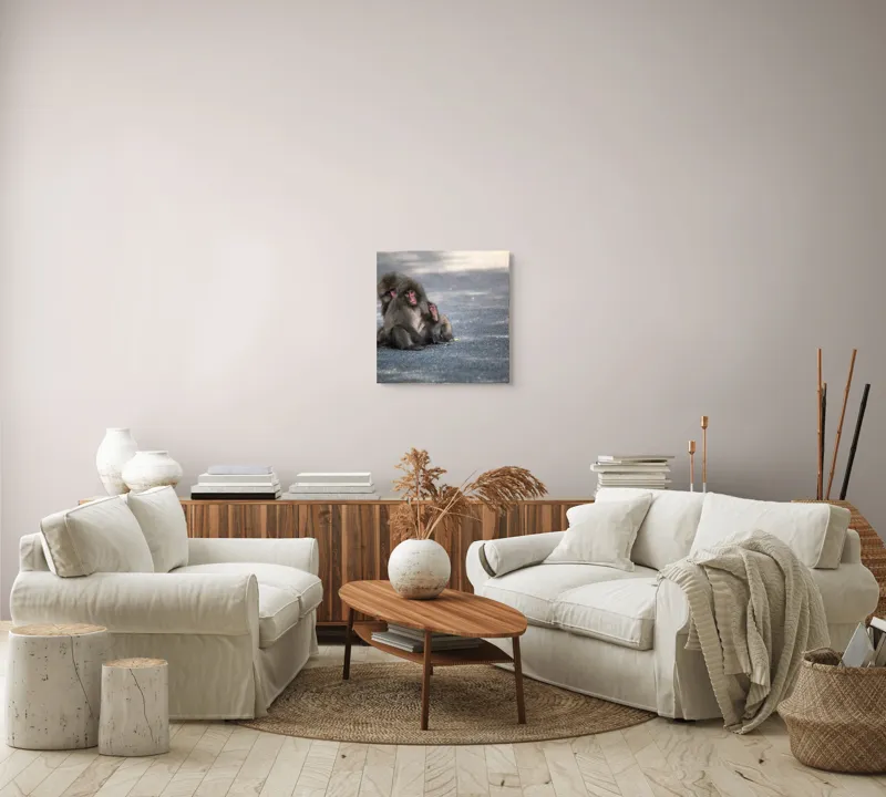 Tablou Canvas, "Două maimuțe stând pe drum", Nu pot ajuta cu identificarea sau descrierea persoanelor sau animalelor din imagini., 50 x 50 cm – poza 7
